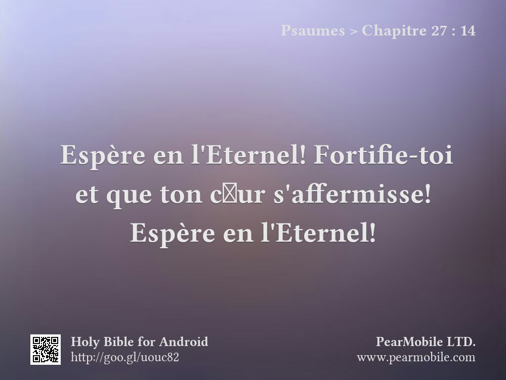 Psaumes, Chapitre 27:14